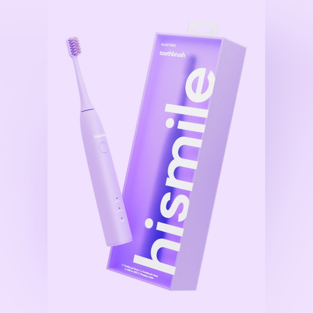 New! Hismile Purple Classic Electric Toothbrush 3 Mode USB Charge Timer